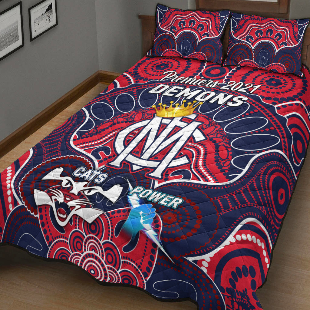 melbourne-demons-indigenous-quilt-bed-set-football-2021-premiers-the-king