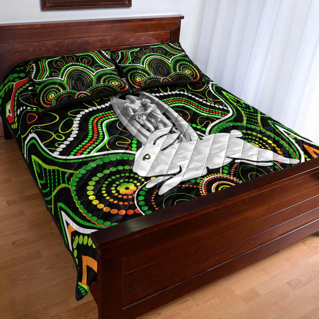 south-sydney-rabbitohs-quilt-bed-set-2021-indigenous-premiers-trophy-black