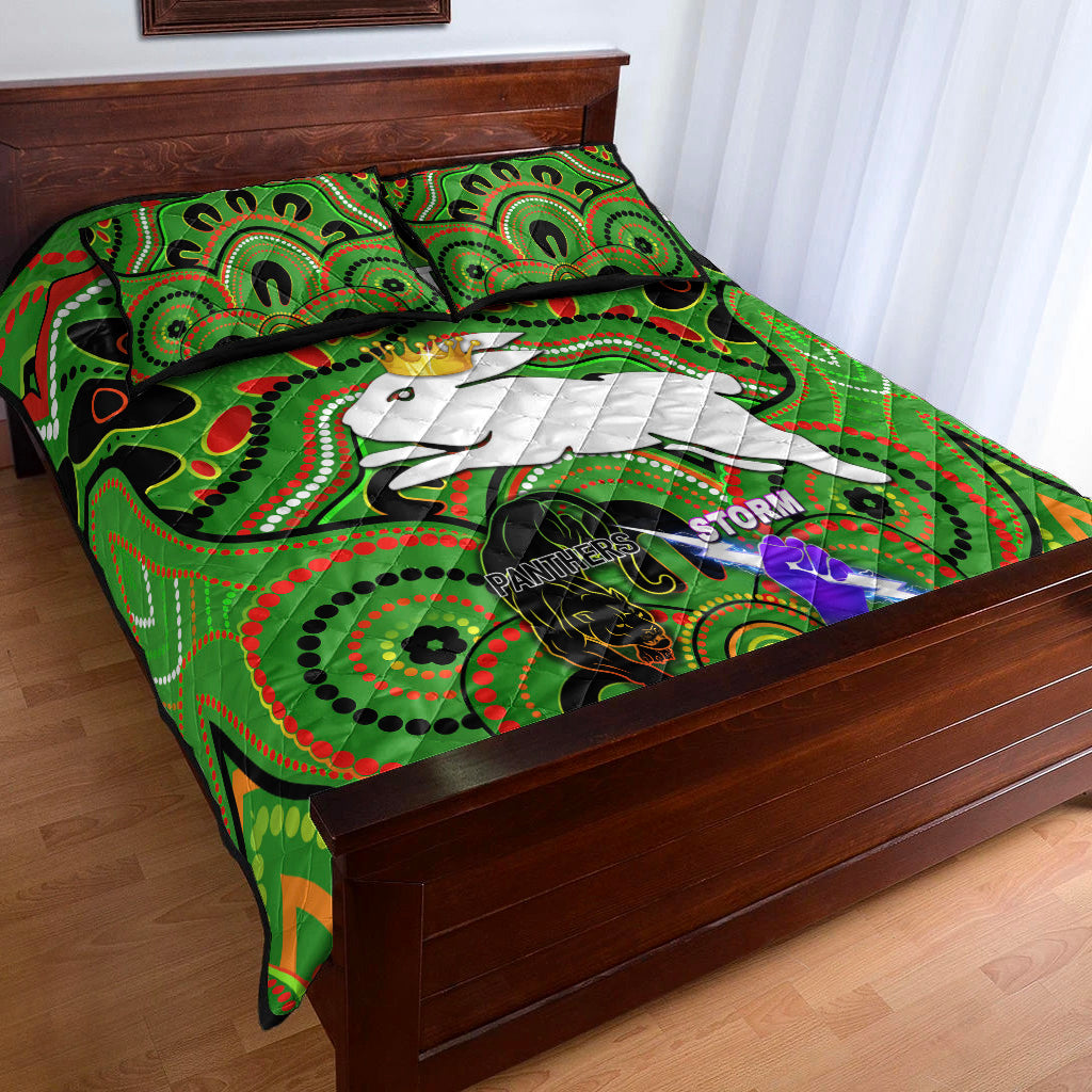 south-sydney-rabbitohs-quilt-bed-set-2021-indigenous-premiers-the-king-green