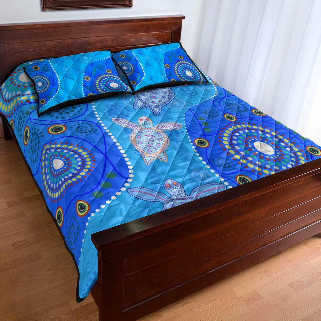 aboriginal-art-turtle-quilt-bed-set-indigenous-simple-vibes