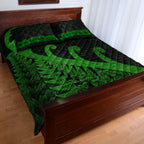 new-zealand-rugby-maori-quilt-bed-set-silver-fern-koru-vibes-green