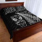 new-zealand-haka-rugby-maori-quilt-bed-set-silver-fern-vibes-black