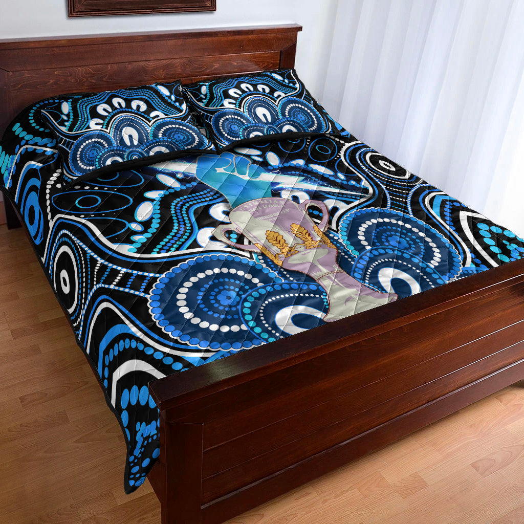 port-adelaide-power-indigenous-quilt-bed-set-football-2021-premiers-trophy