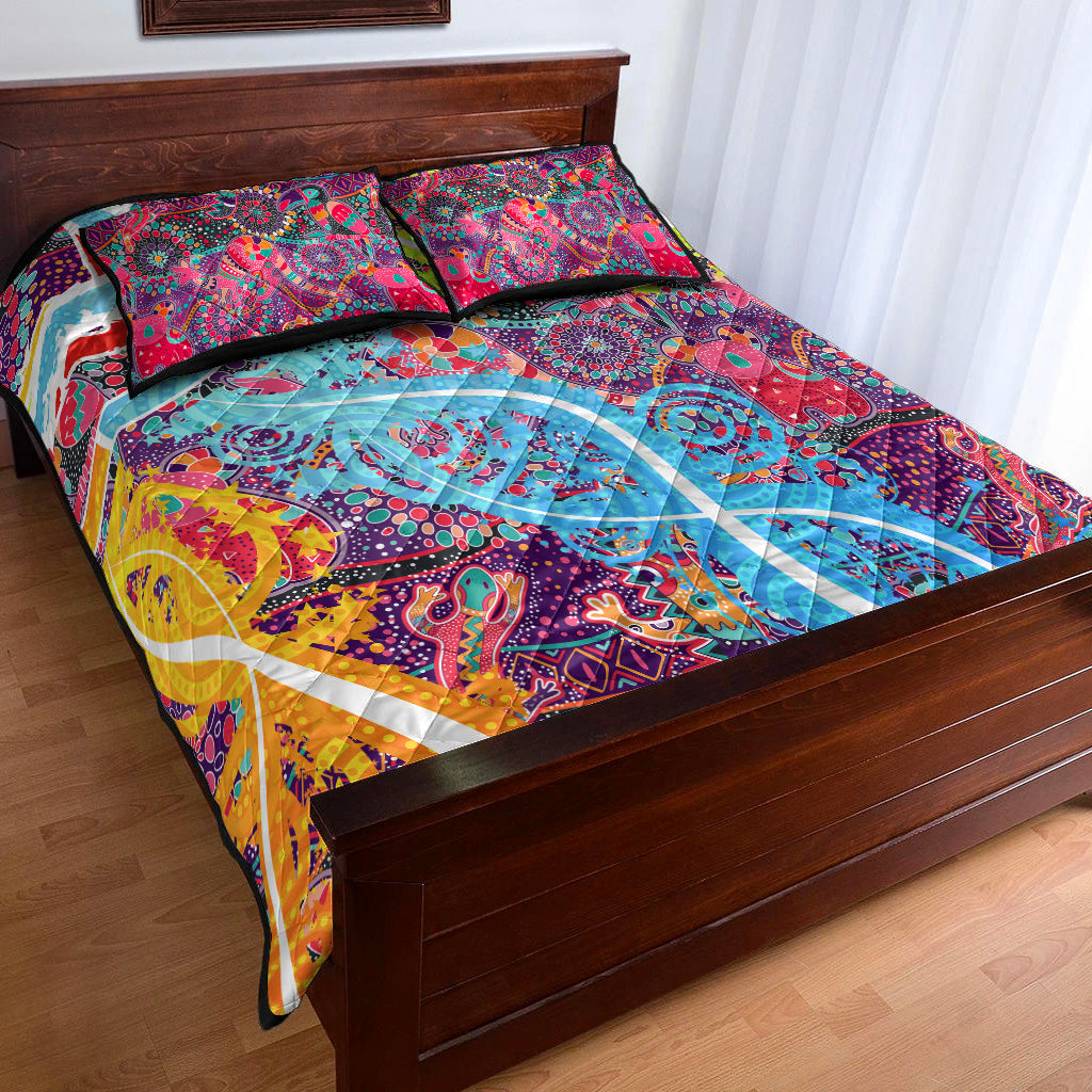 aboriginal-art-colorful-vibes-quilt-bed-set-indigenous