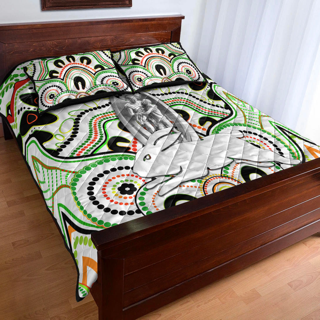 south-sydney-rabbitohs-quilt-bed-set-2021-indigenous-premiers-trophy-white