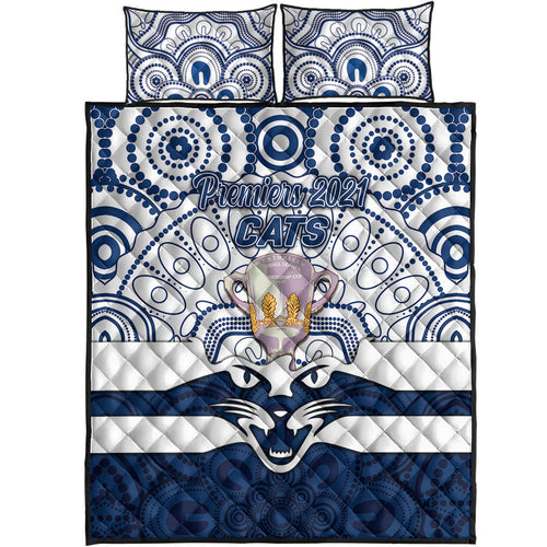 geelong-cats-indigenous-quilt-bed-set-football-2021-premiers-trophy