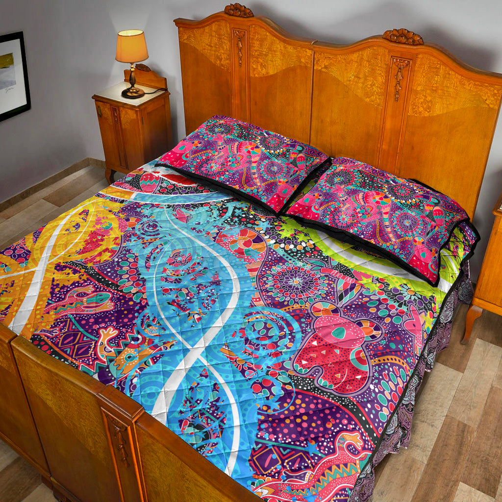 aboriginal-art-colorful-vibes-quilt-bed-set-indigenous