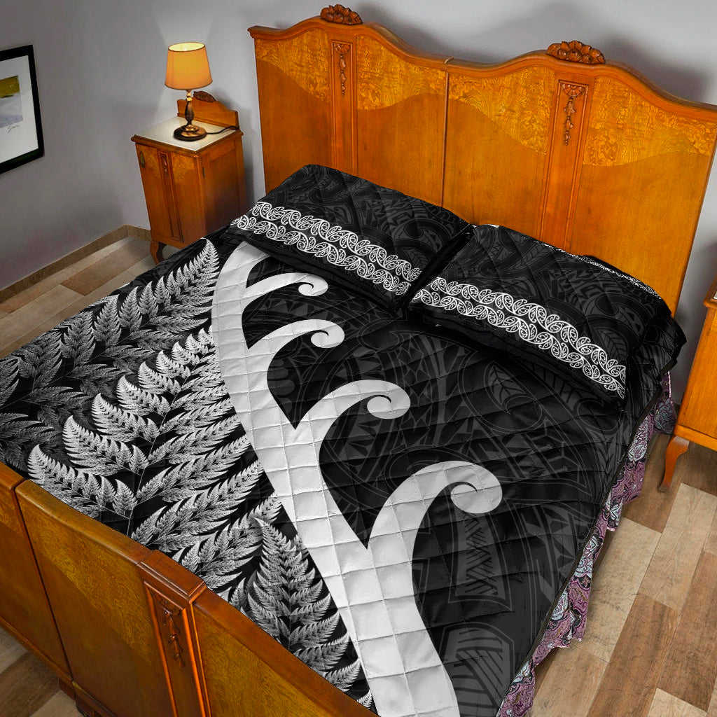 new-zealand-rugby-maori-quilt-bed-set-silver-fern-koru-vibes-black