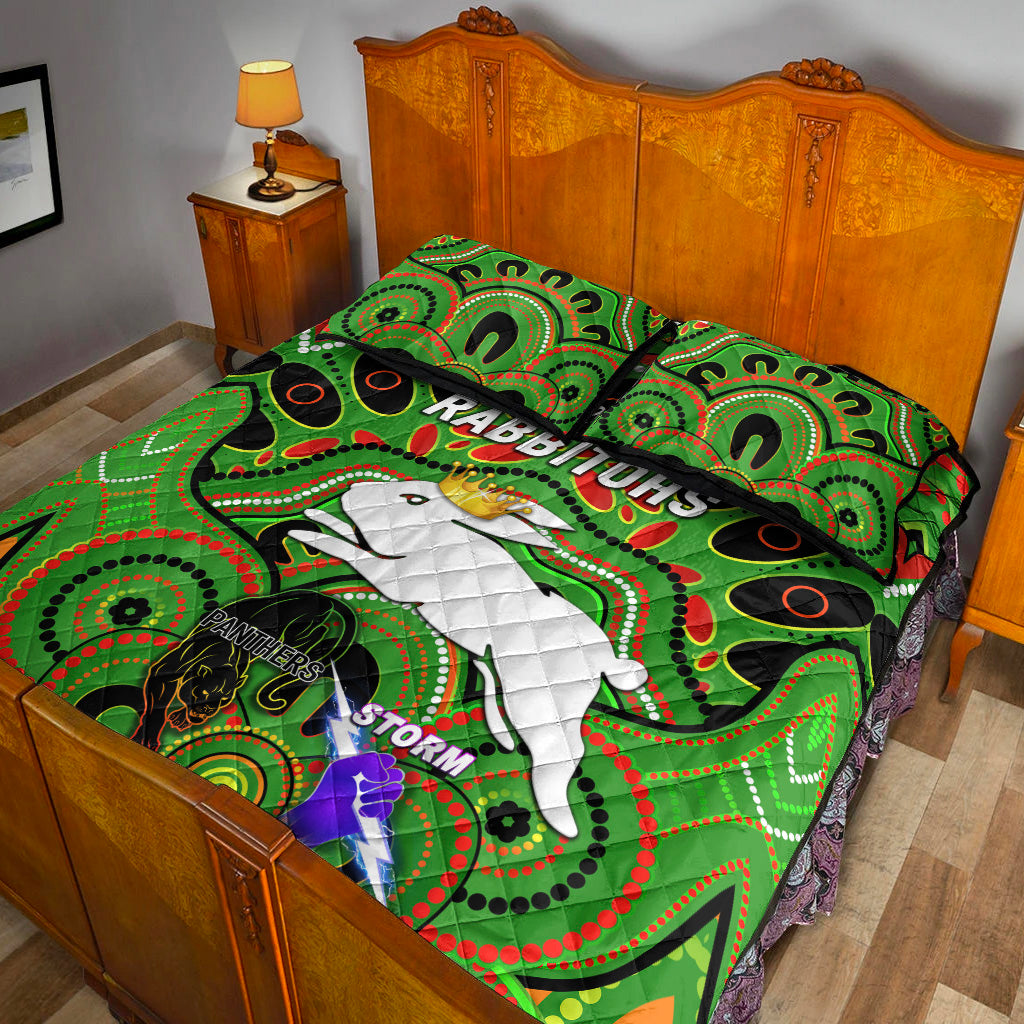 south-sydney-rabbitohs-quilt-bed-set-2021-indigenous-premiers-the-king-green