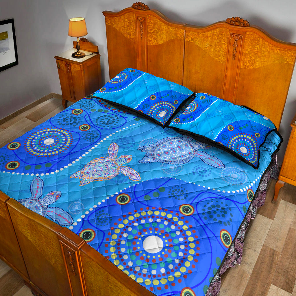 aboriginal-art-turtle-quilt-bed-set-indigenous-simple-vibes