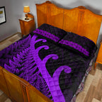 new-zealand-rugby-maori-quilt-bed-set-silver-fern-koru-vibes-purple