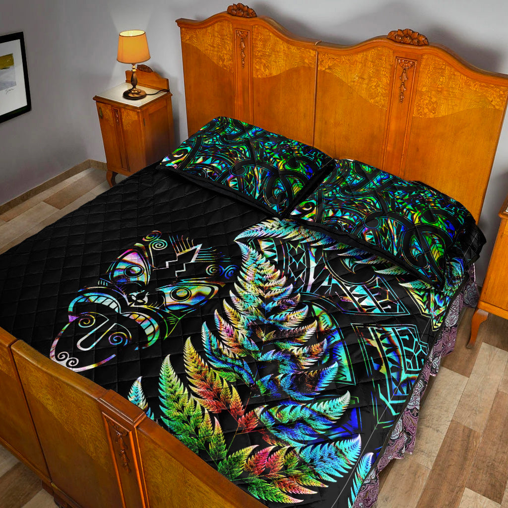 new-zealand-haka-rugby-maori-quilt-bed-set-silver-fern-vibes-paua-shell