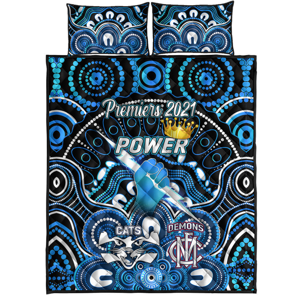 port-adelaide-power-indigenous-quilt-bed-set-football-2021-premiers-the-king
