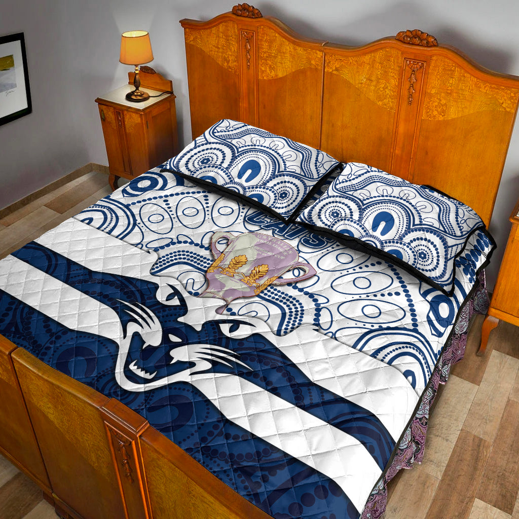 geelong-cats-indigenous-quilt-bed-set-football-2021-premiers-trophy