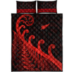 new-zealand-rugby-maori-quilt-bed-set-silver-fern-koru-vibes-red