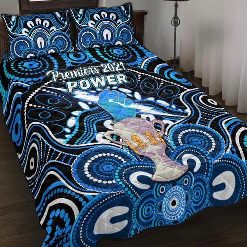 port-adelaide-power-indigenous-quilt-bed-set-football-2021-premiers-trophy