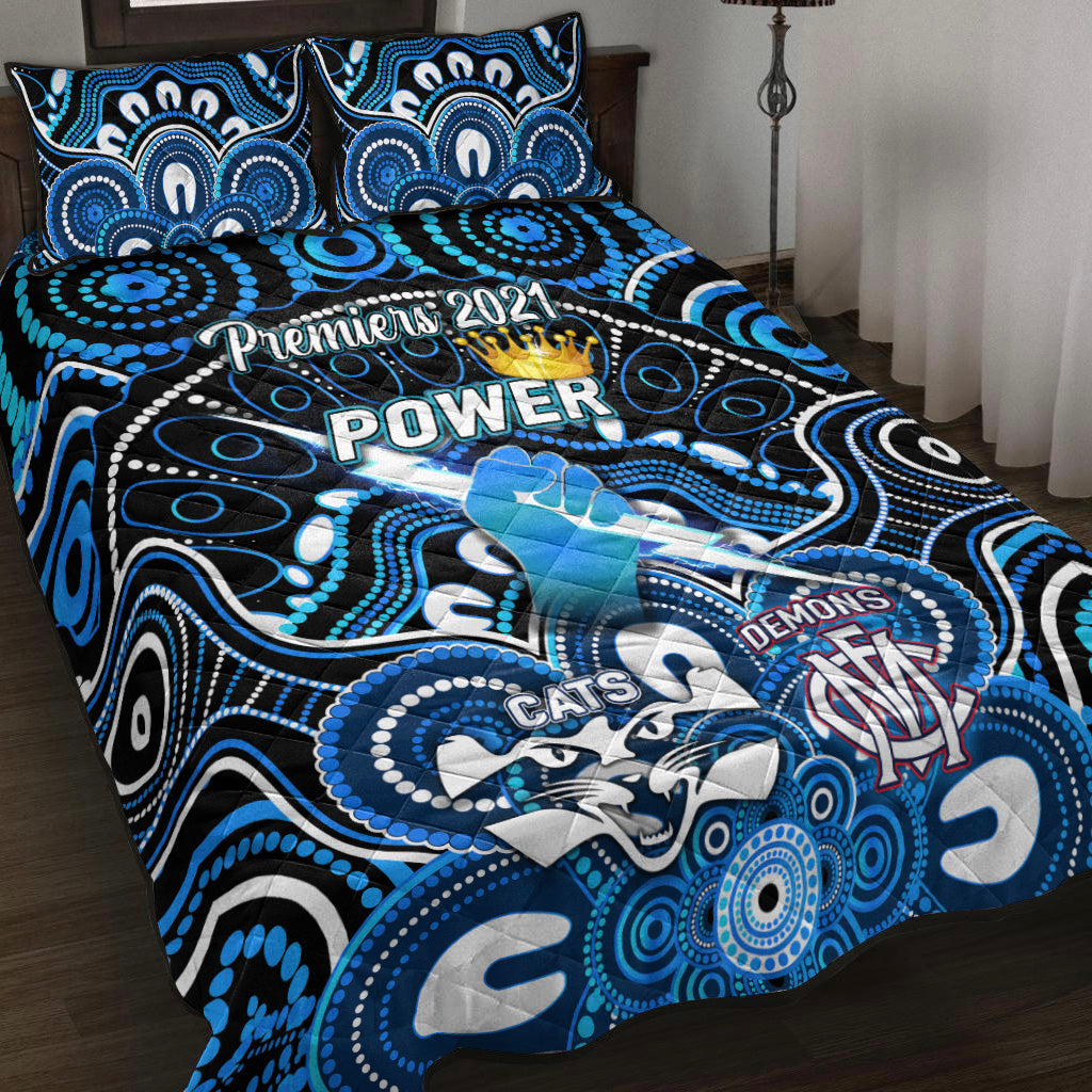 port-adelaide-power-indigenous-quilt-bed-set-football-2021-premiers-the-king