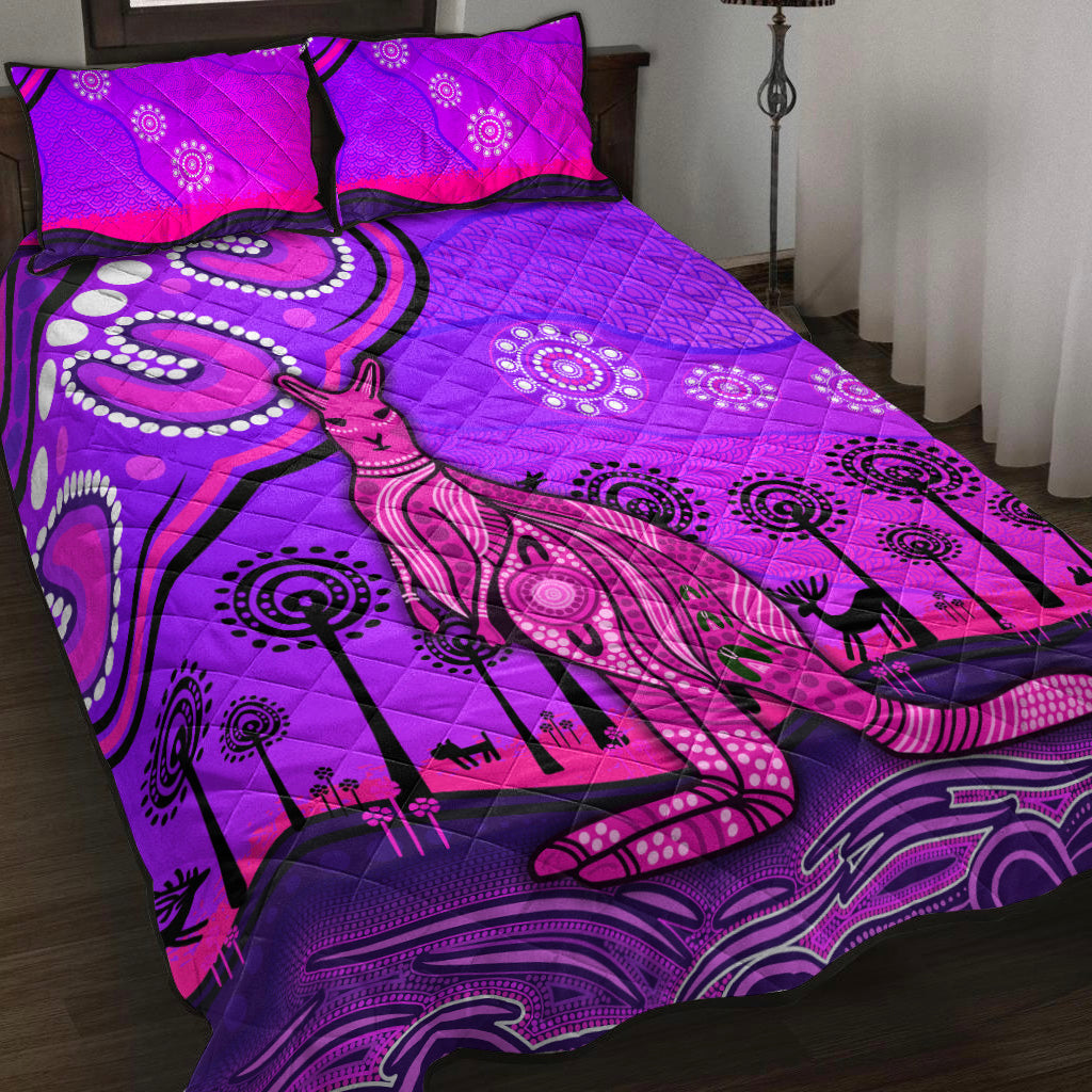 aboriginal-art-kangaroo-quilt-bed-set-indigenous-unique-vibes-purple