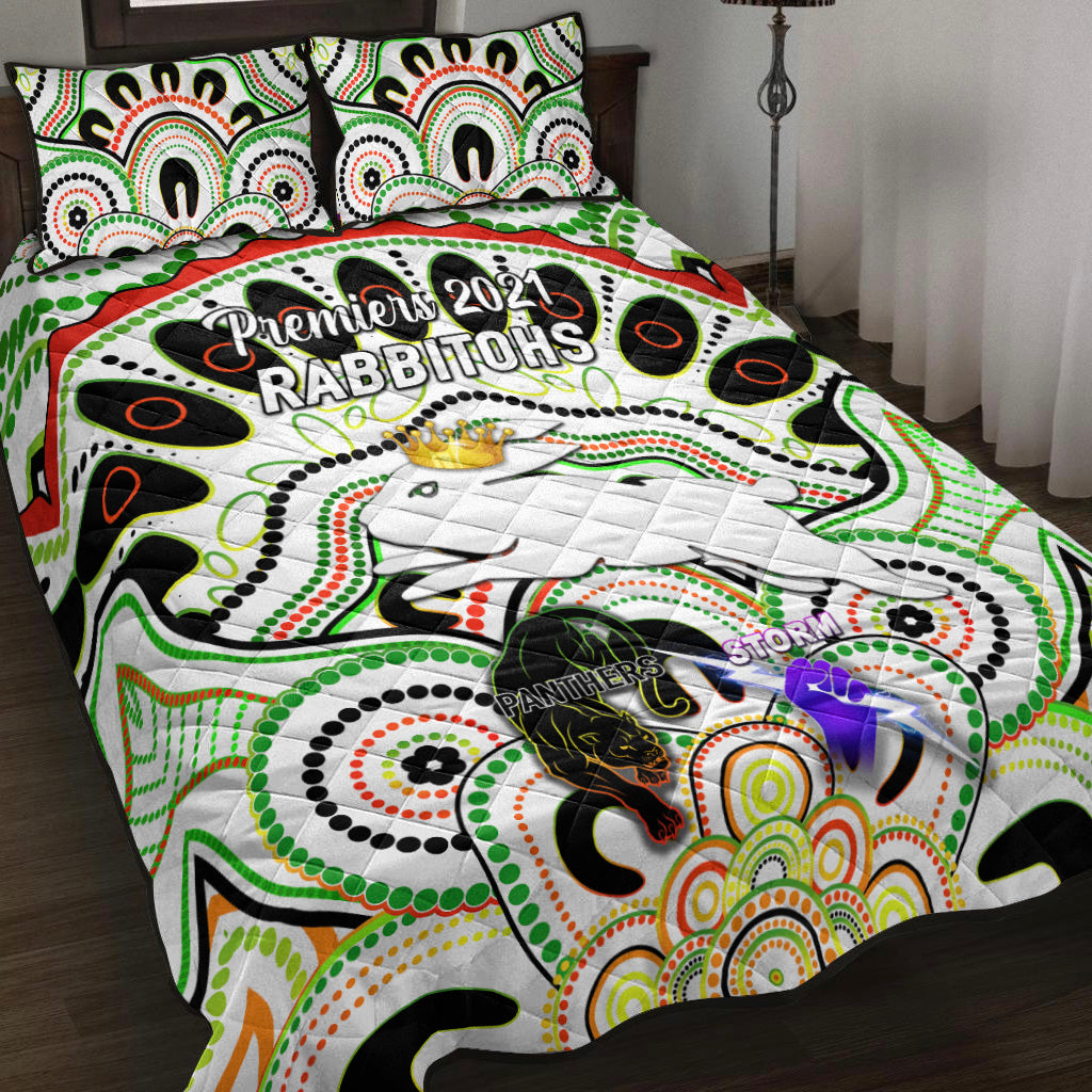 south-sydney-rabbitohs-quilt-bed-set-2021-indigenous-premiers-the-king-white