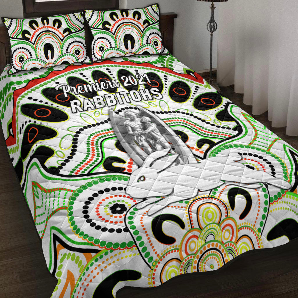 south-sydney-rabbitohs-quilt-bed-set-2021-indigenous-premiers-trophy-white