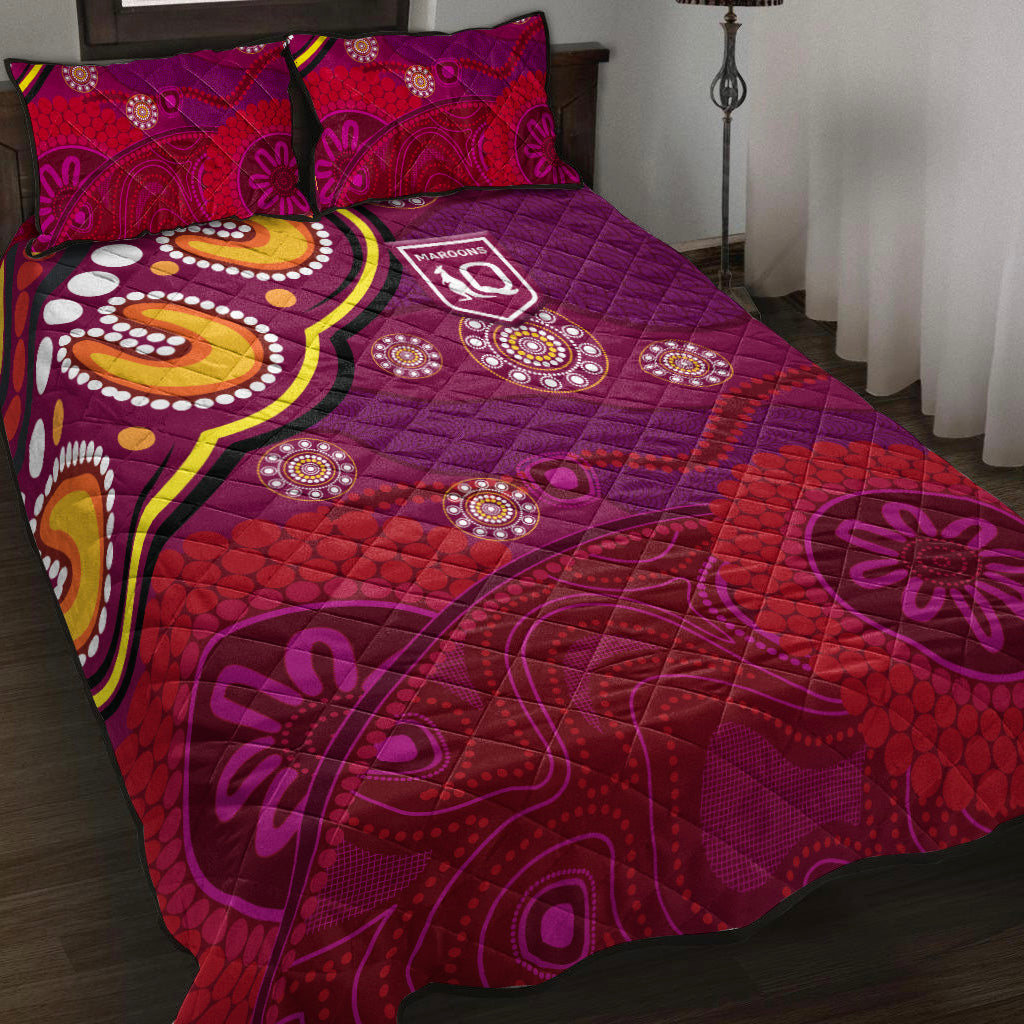 queensland-maroons-aboriginal-quilt-bed-set-indigenous-vibes