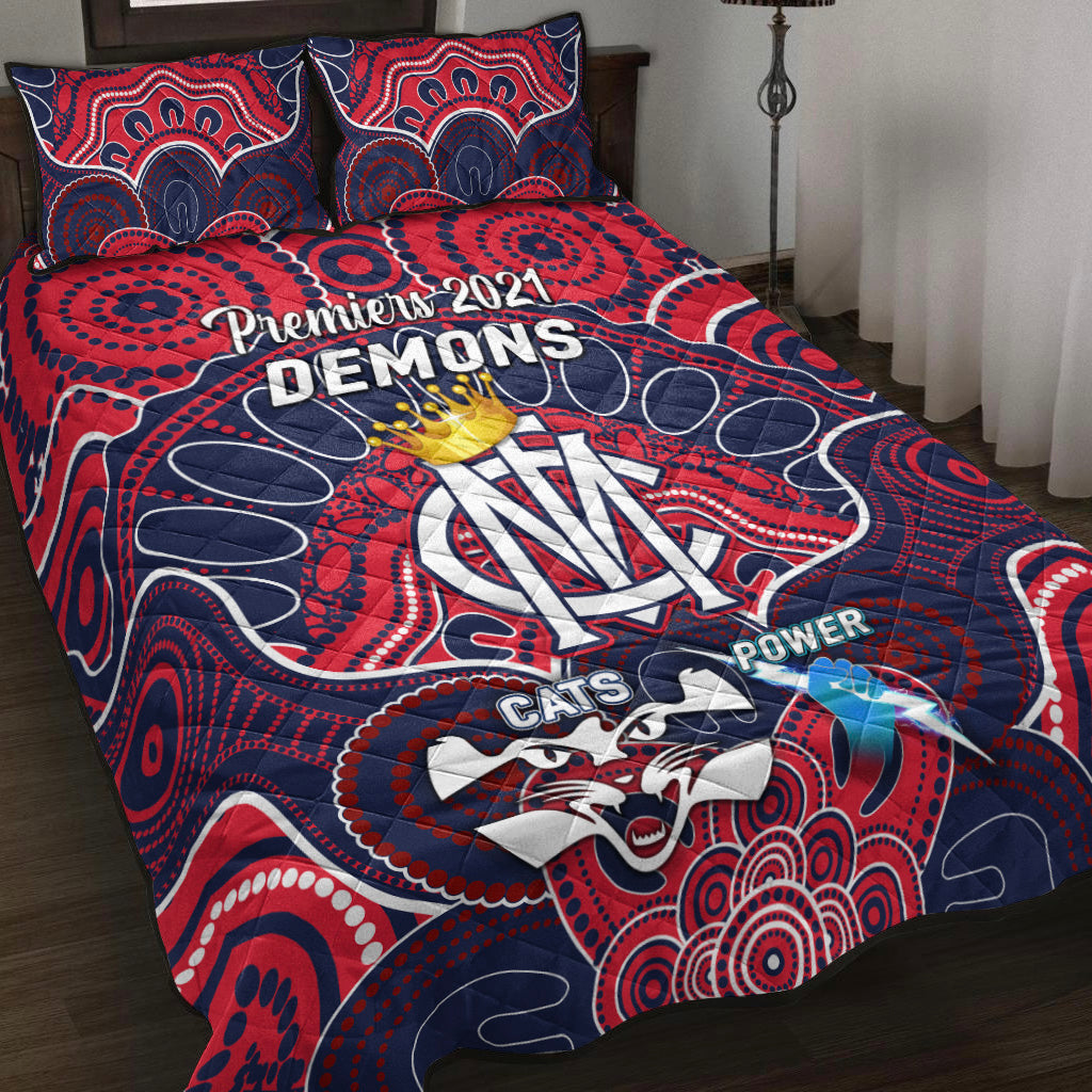 melbourne-demons-indigenous-quilt-bed-set-football-2021-premiers-the-king