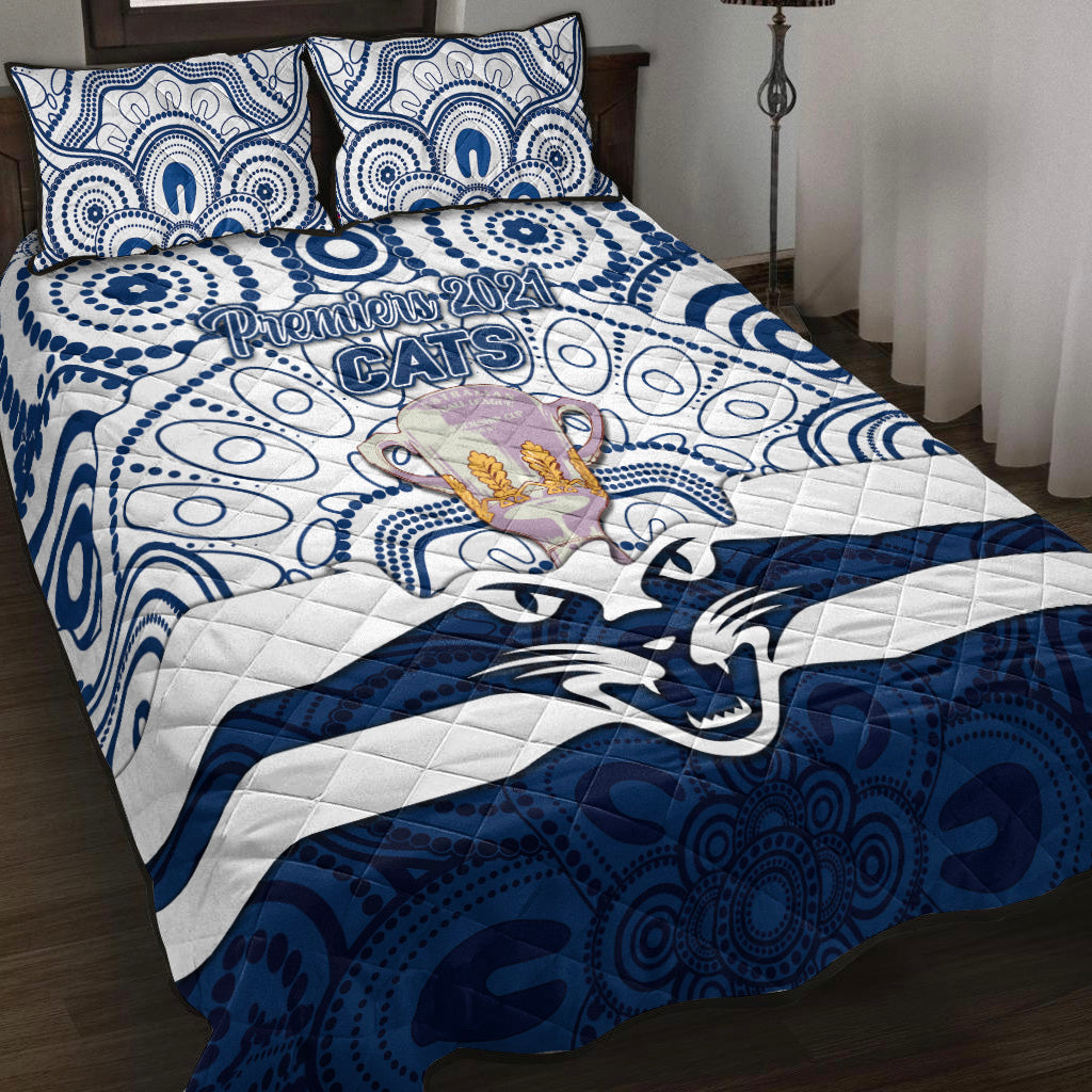 geelong-cats-indigenous-quilt-bed-set-football-2021-premiers-trophy