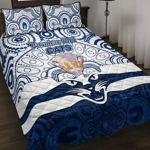 geelong-cats-indigenous-quilt-bed-set-football-2021-premiers-trophy
