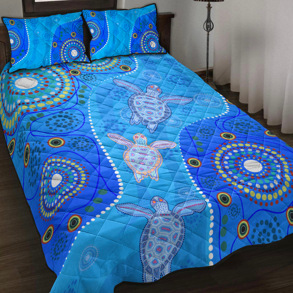 aboriginal-art-turtle-quilt-bed-set-indigenous-simple-vibes