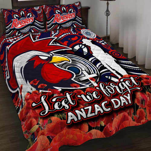 roosters-quilt-bed-set-anzac-day-poppy-flowers-with-aboriginal