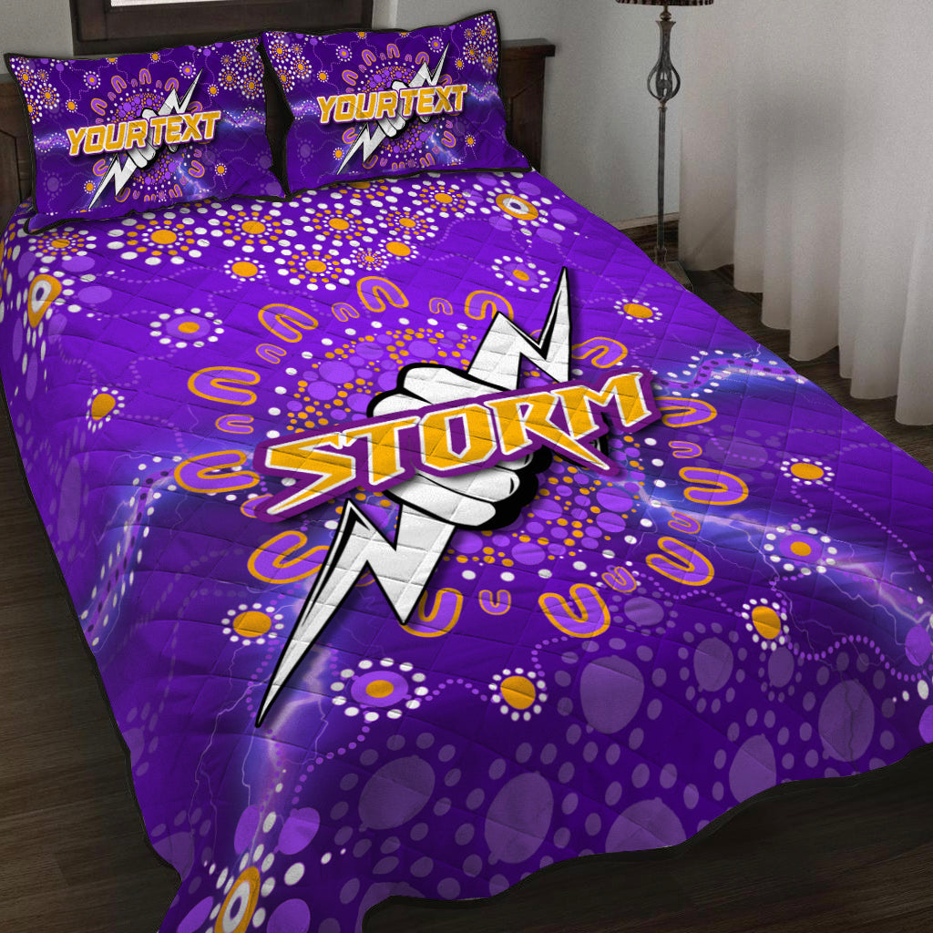 custom-personalised-melbourne-storm-quilt-bed-set-aboriginal-dot