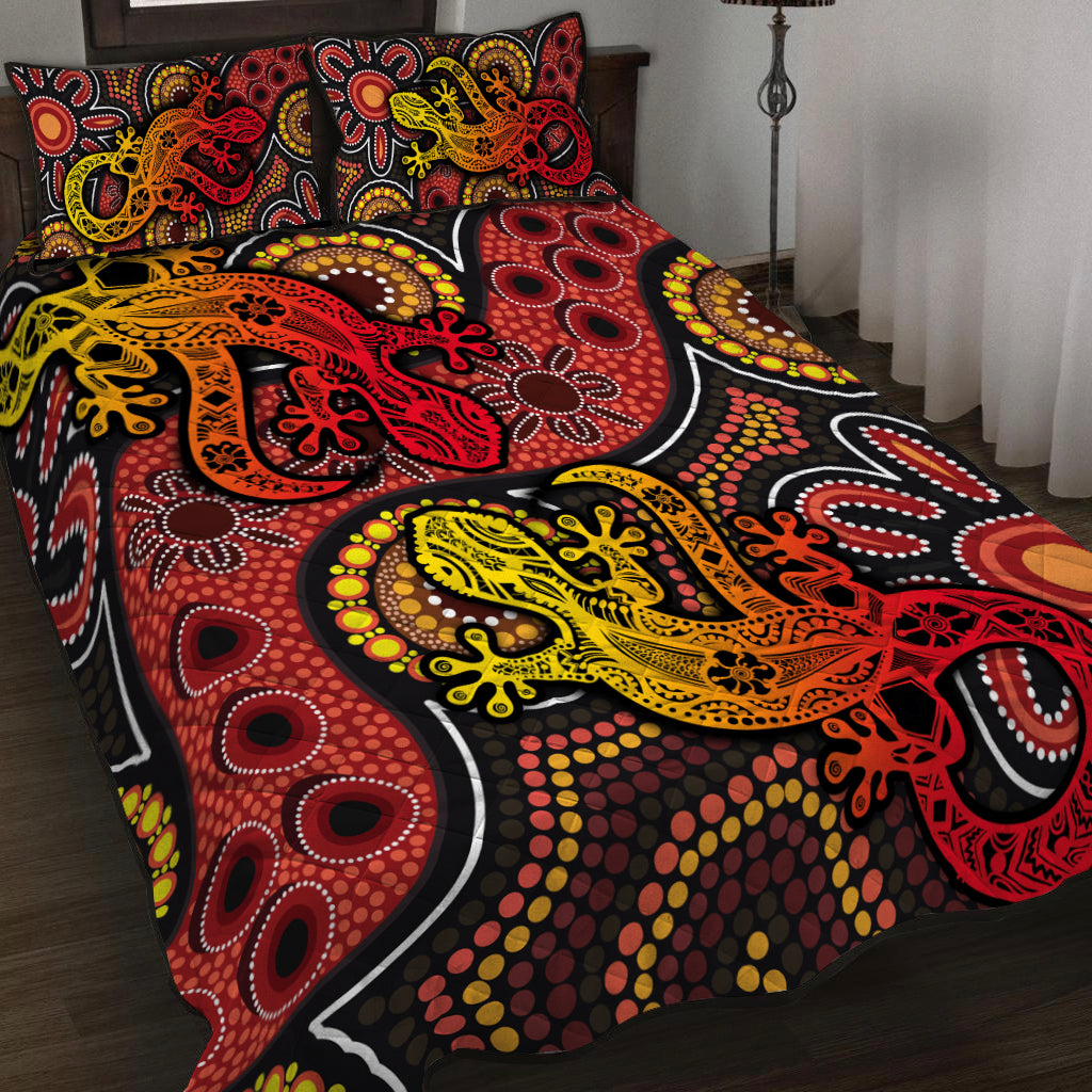 aboriginal-lizard-quilt-bed-set