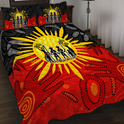 aboriginal-family-quilt-bed-set-flag-style