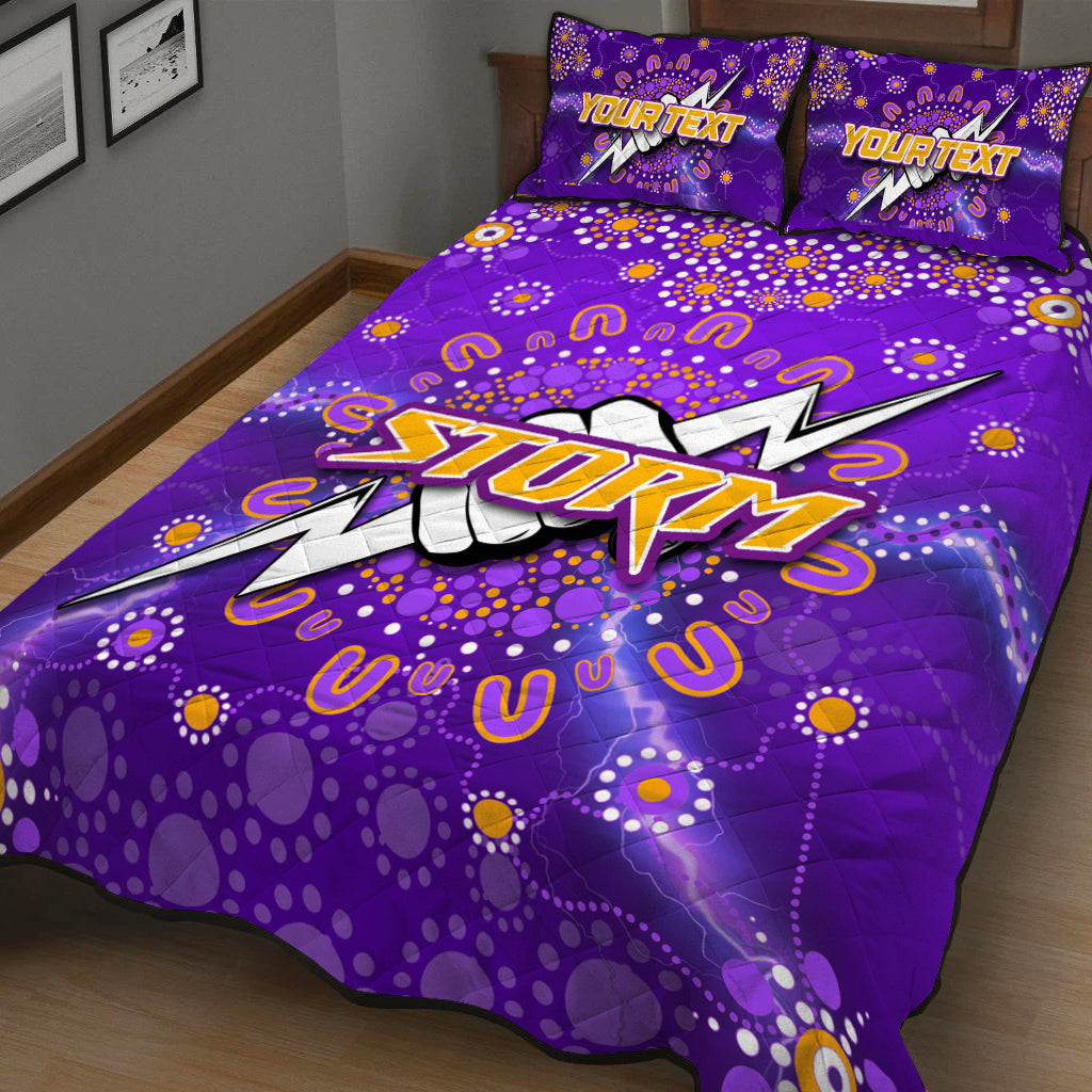 custom-personalised-melbourne-storm-quilt-bed-set-aboriginal-dot