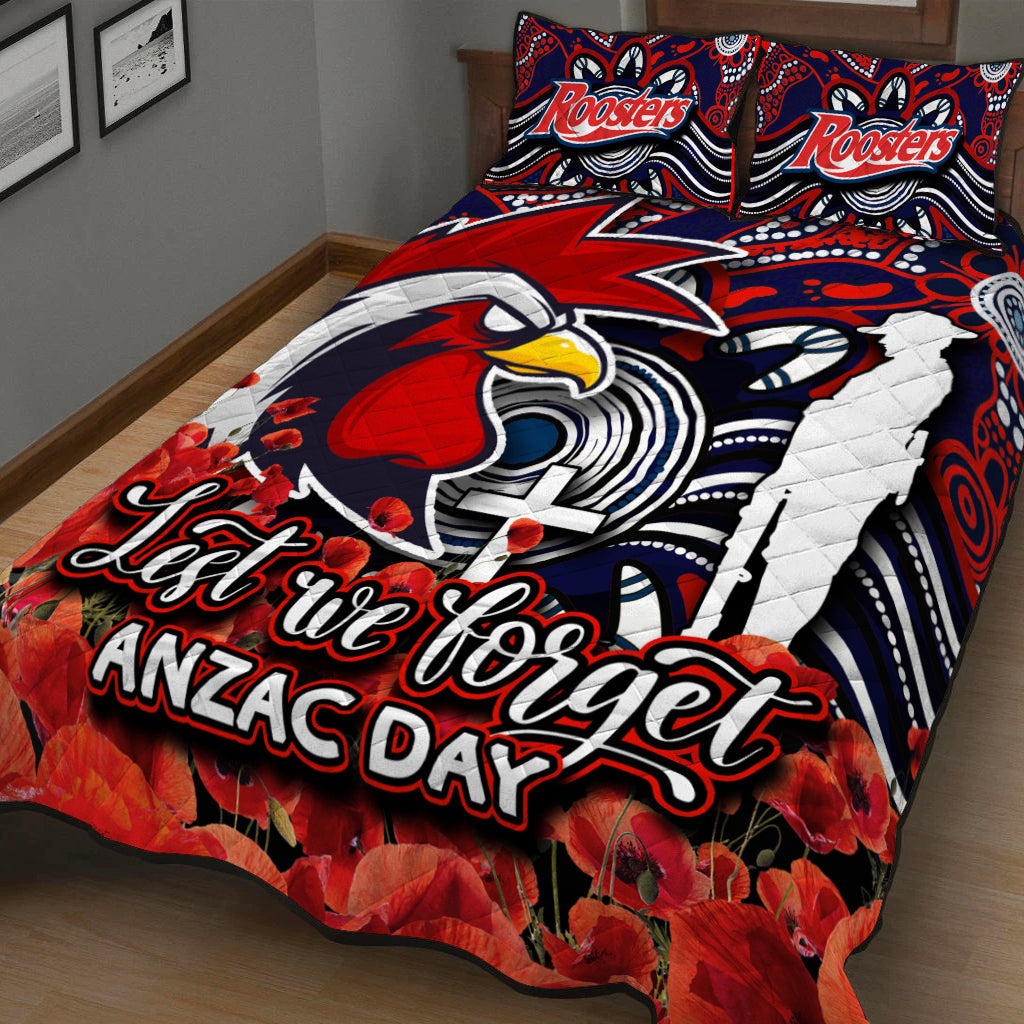 roosters-quilt-bed-set-anzac-day-poppy-flowers-with-aboriginal