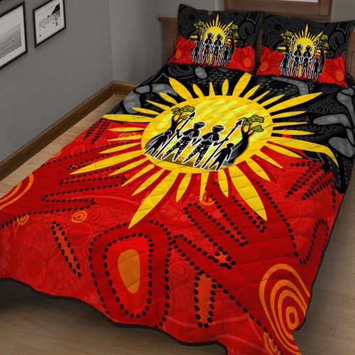 aboriginal-family-quilt-bed-set-flag-style