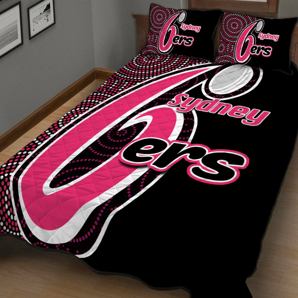 sydney-sixers-quilt-bedding-set-cricket-aboriginal-dot-patterns