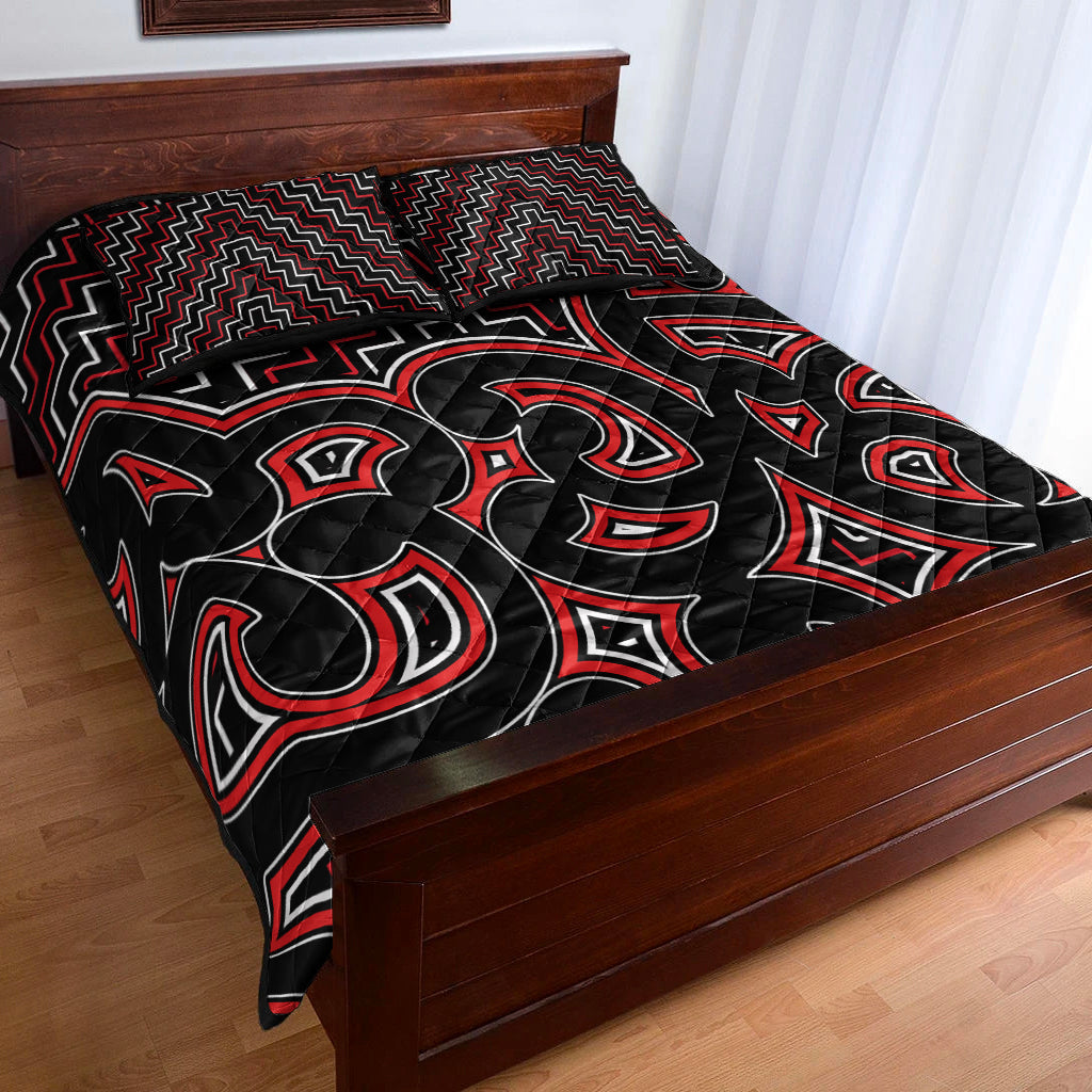 new-zealand-quilt-bed-set-maori-graphic-tee-patterns-red