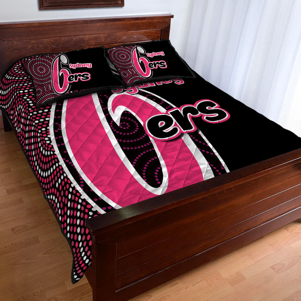 sydney-sixers-quilt-bedding-set-cricket-aboriginal-dot-patterns