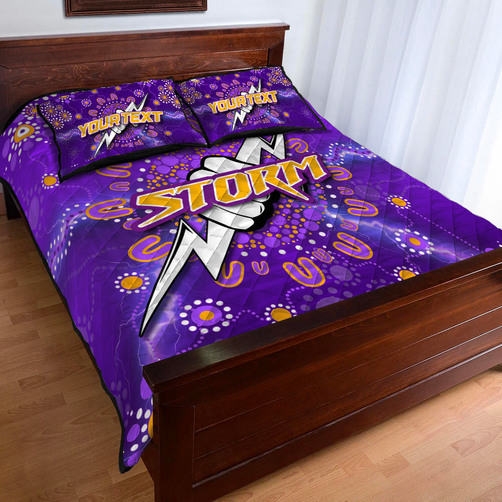 custom-personalised-melbourne-storm-quilt-bed-set-aboriginal-dot