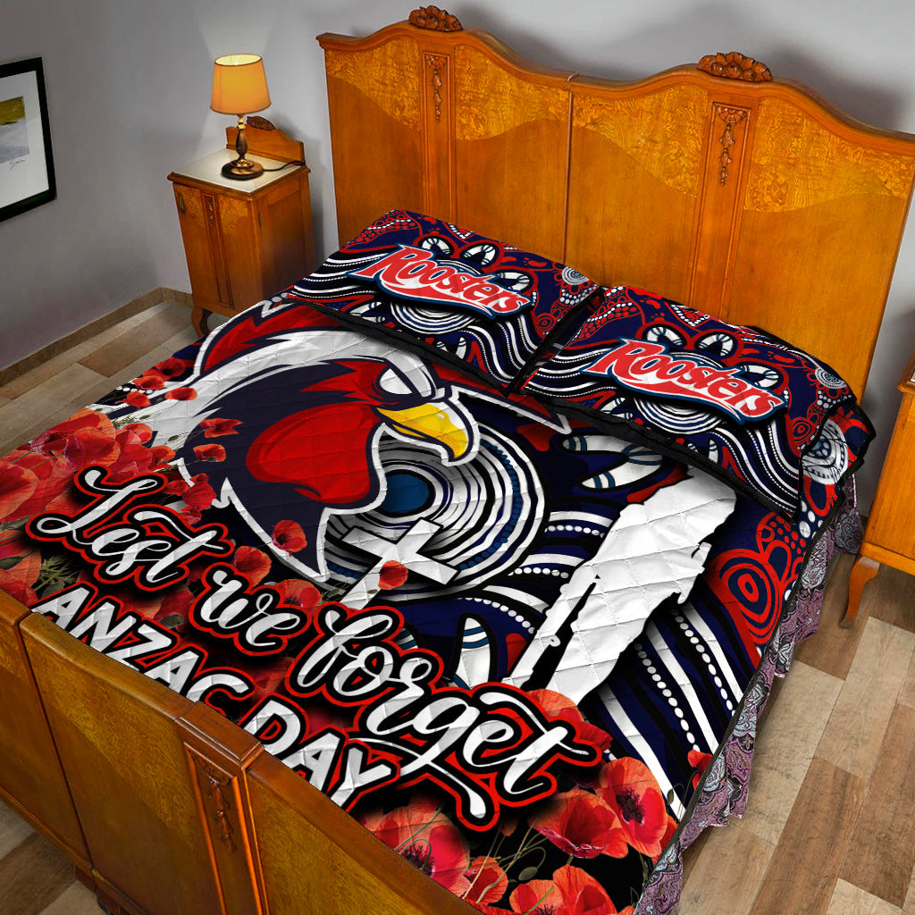 roosters-quilt-bed-set-anzac-day-poppy-flowers-with-aboriginal