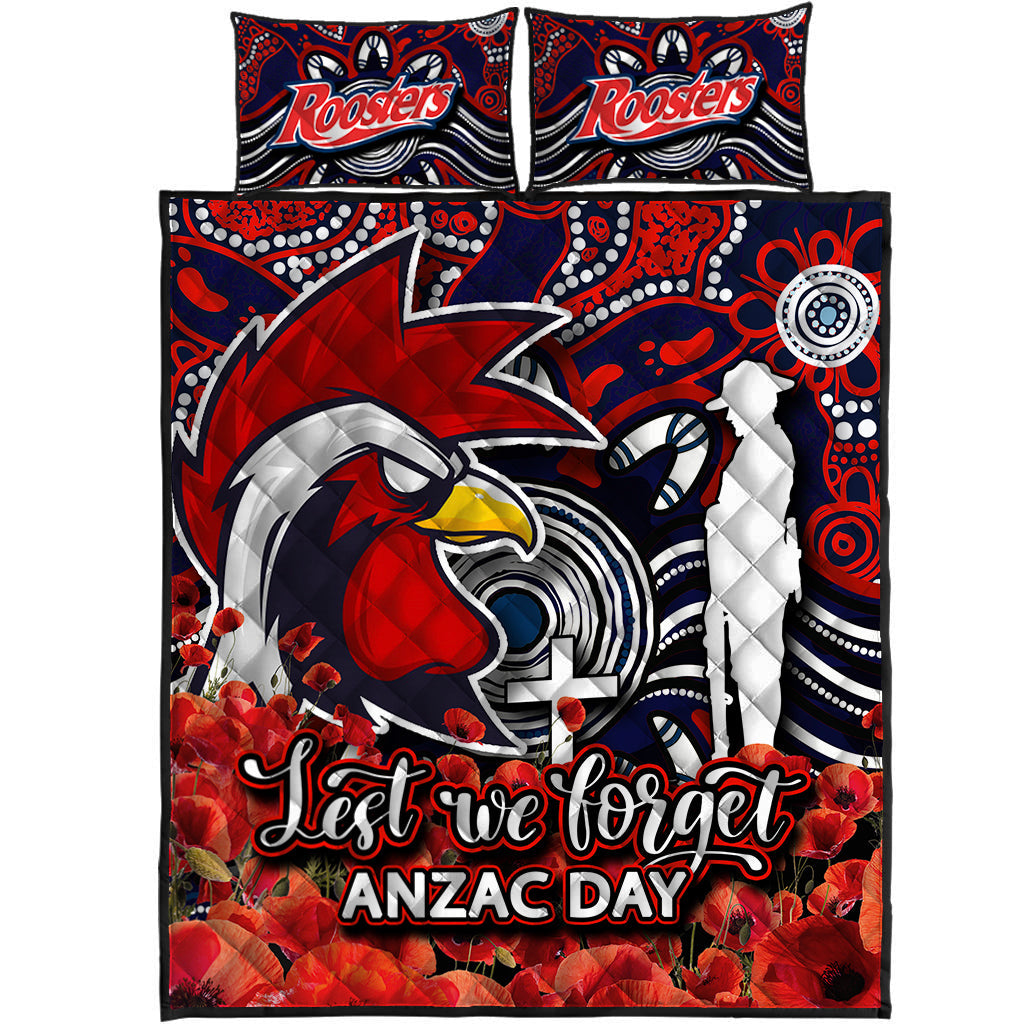 roosters-quilt-bed-set-anzac-day-poppy-flowers-with-aboriginal