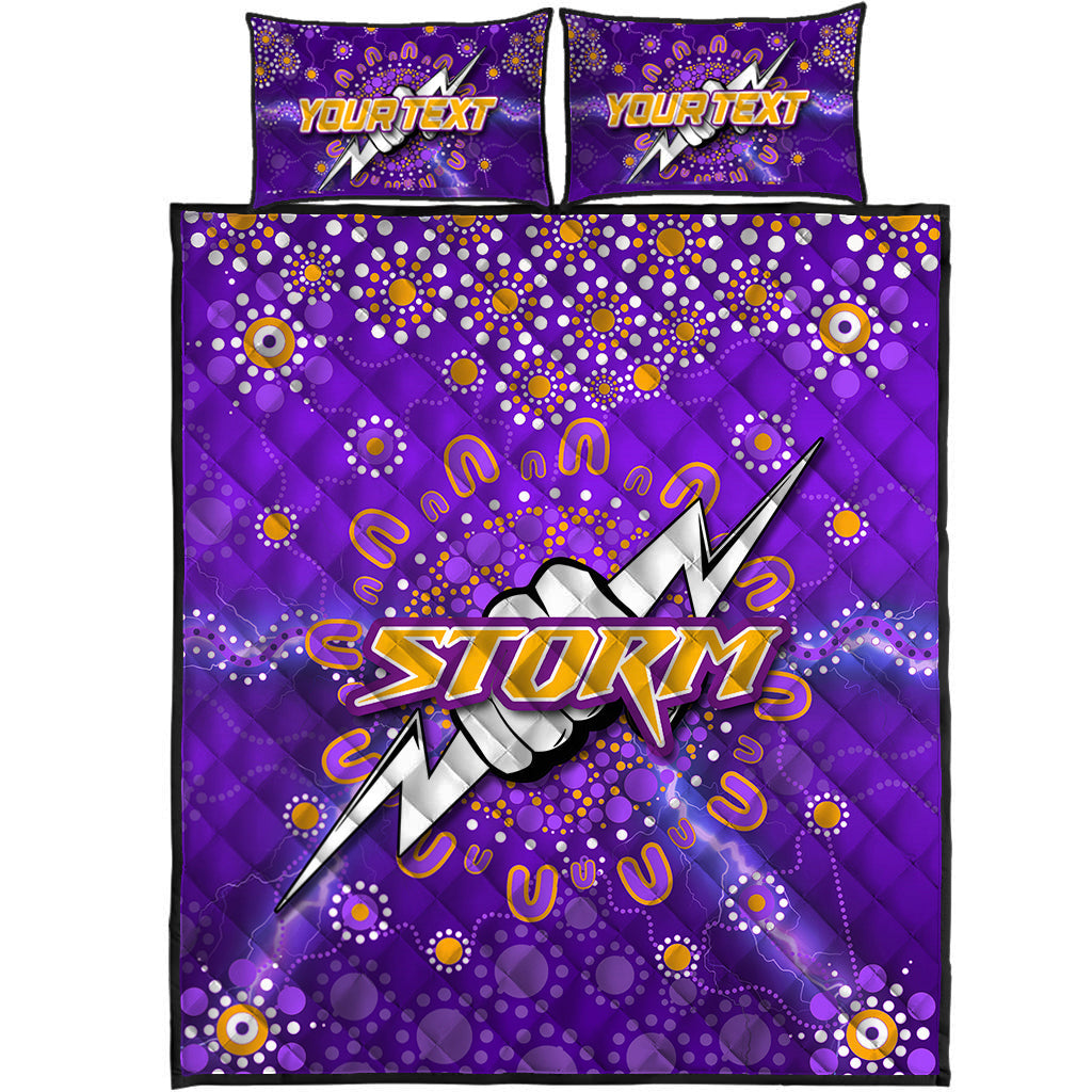 custom-personalised-melbourne-storm-quilt-bed-set-aboriginal-dot