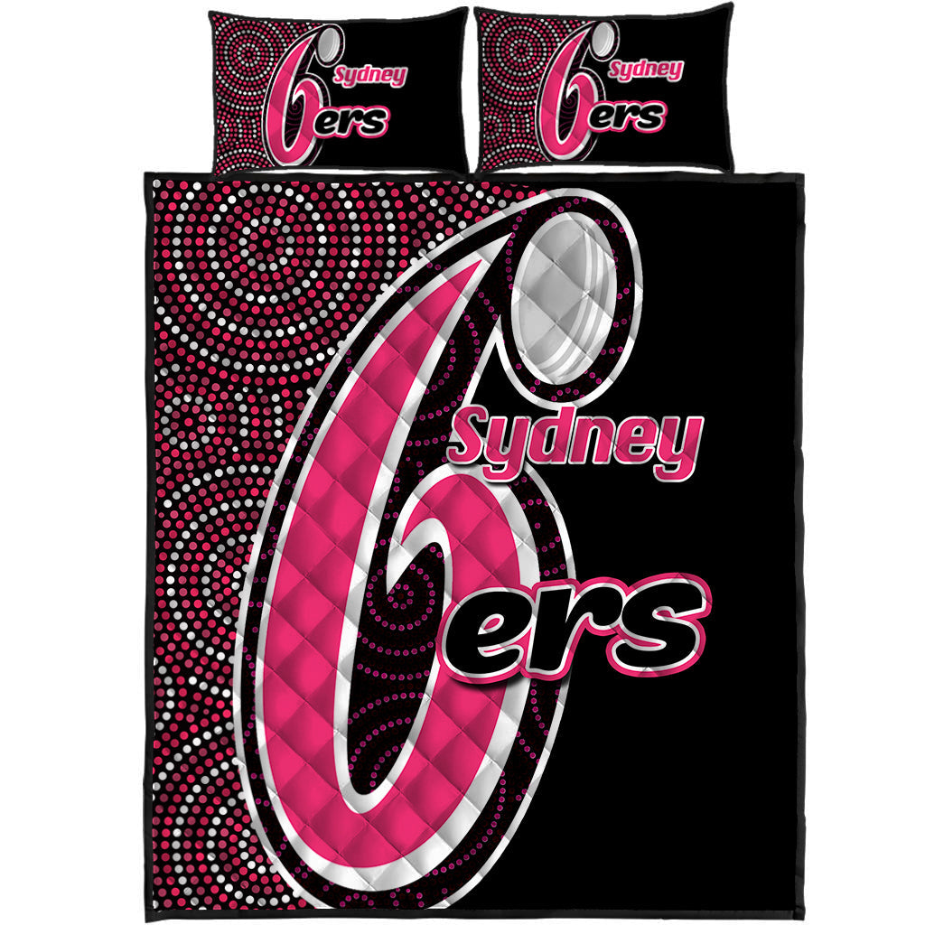 sydney-sixers-quilt-bedding-set-cricket-aboriginal-dot-patterns