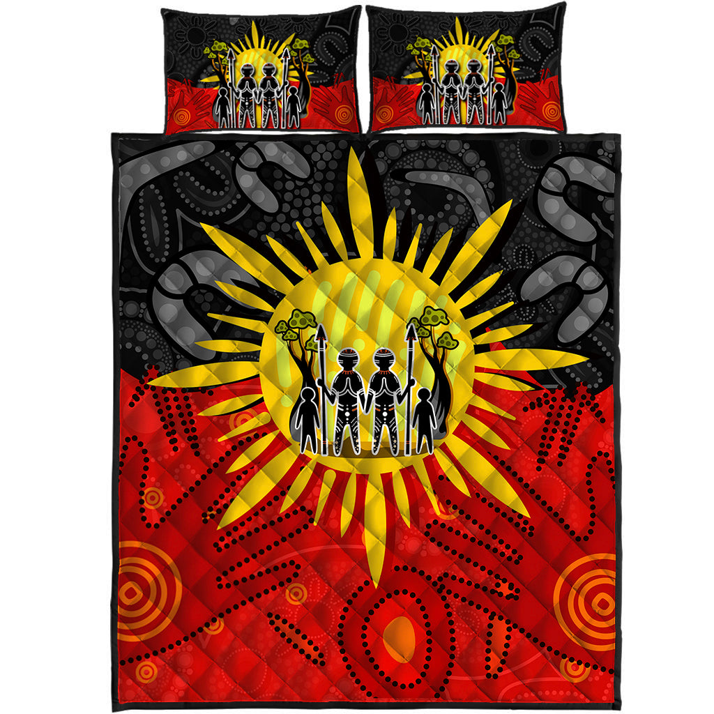 aboriginal-family-quilt-bed-set-flag-style