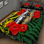 anzac-day-quilt-bed-set-maori-patterns-white-color