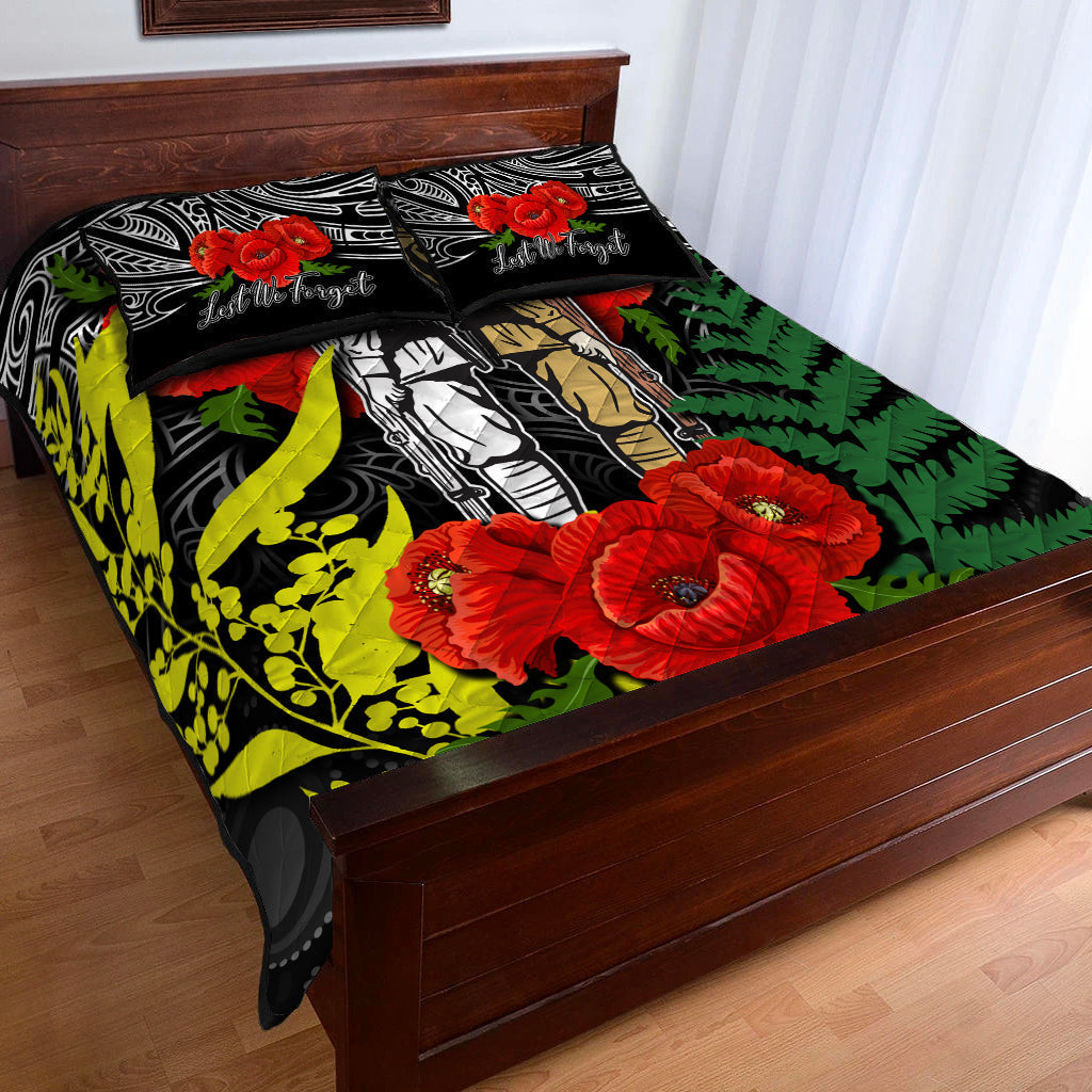 anzac-day-quilt-bed-set-maori-patterns-white-color