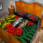 anzac-day-quilt-bed-set-maori-patterns-white-color