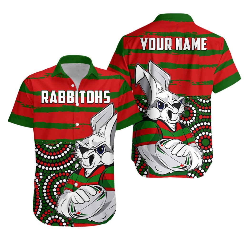 custom-personalised-australia-rabbitohs-indigenous-rugby-hawaiian-shirt-rabbit-cartoon