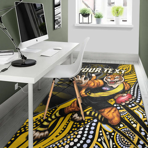 custom-personalised-richmond-football-area-rug-aboriginal-go-the-tigers-mascot